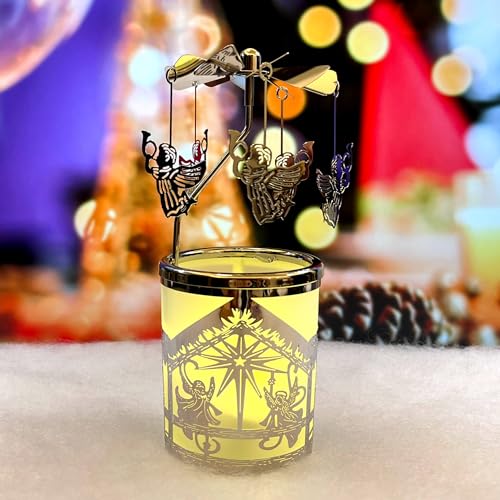 Rotierender Kerzenhalter Karussell-Teelichter Kerzenhalter mit...