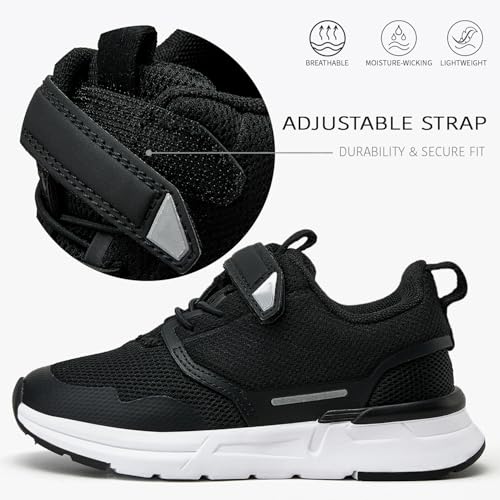 BlueKnot Toddler Sport Sneakers with Hook and Loop Closure - Lightweight Athletic Running Shoes for Boys and Girls2