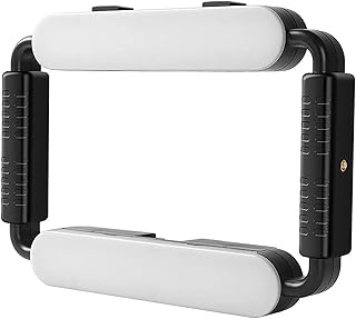 PUFAN Pro Video Rig, Smartphone video rig with light, 200pcs LED lamp bead two-color soft light board, Support bluetooth shooting, for Live Video Record, TikTok, Vlog Videography Live Streaming