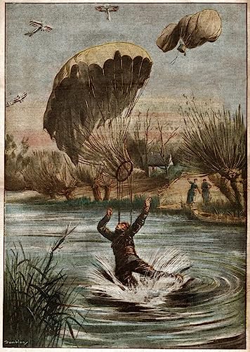 Affiche impression toile parachutiste allemand décoration salon 60x90cm
