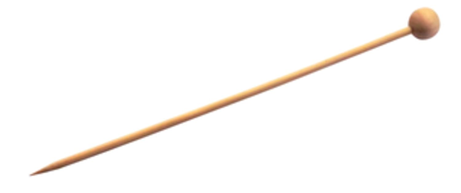 PacknWood 210BBOUL14-skewers for appetizers-sandwich skewers with ball end-fruit skewers with ball end-food picks for appetizers -bamboo party picks ball end 5.5" - 2000 per case