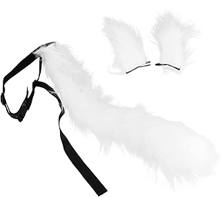GALPADA 1 Conjunto Orelhas De Raposa Rabo De Cabelo De Animal Fecho De Cabelo De Raposa Roupa De Cosplay Rabo De Raposa De Pelúcia Bichos De Pelúcia Trajes De Halloween Decoração De Festa