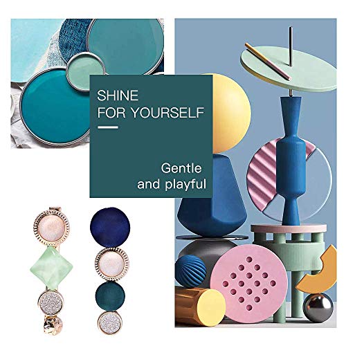 image for QIYIQI Pearls Hair Clips Acrylic Resin Hair Barrettes for Women Ladies