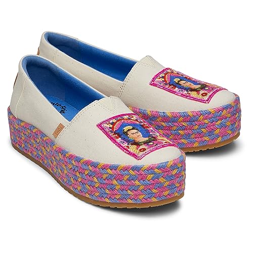 Image of TOMS Women's Valencia Denim Plaform Espadrille Flat Platform