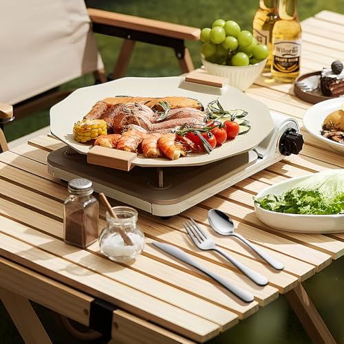 ABOHU Camping Besteck mit Etui, 3 Stück Edelstahl Reisebesteck Set, mit Löffel, Messer und Gabel, Campingbesteck für Unterwegs, Reise, Arbeit, Schule, Spülmaschinenfest