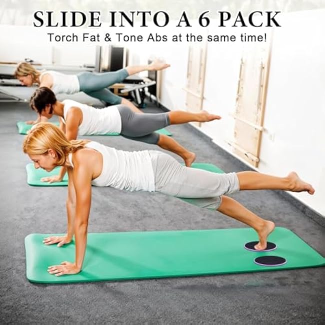 24 Pcs Core Sliders for Working Out Abdominal Exercise Gliding Discs Dual Sided Workout Disc Fitness Sliders Exercise Gear for Gym Floors Training Abdominal Core Strength