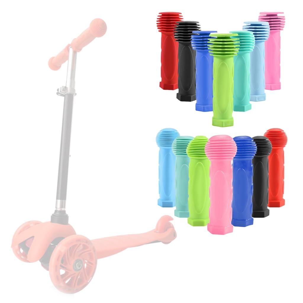Kids Scooter Handle Grip Replacement Handlebars for 3/4 Wheel Child Kicks Scooter Bike Rocking Car Push Cart, 2-Pack