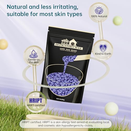 Lifestance Lavender 450g Wax Beads, Coarse Hair Removal Formula, Hard Wax Beads for Brazilian Bikini, Legs - Image 3