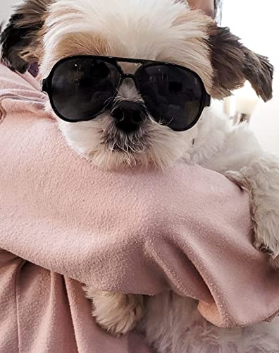 G029-Small-Dog-Breed-up-to-15lbs-Cat-Pet-Aviator-Sunglasses-Glasses-Black