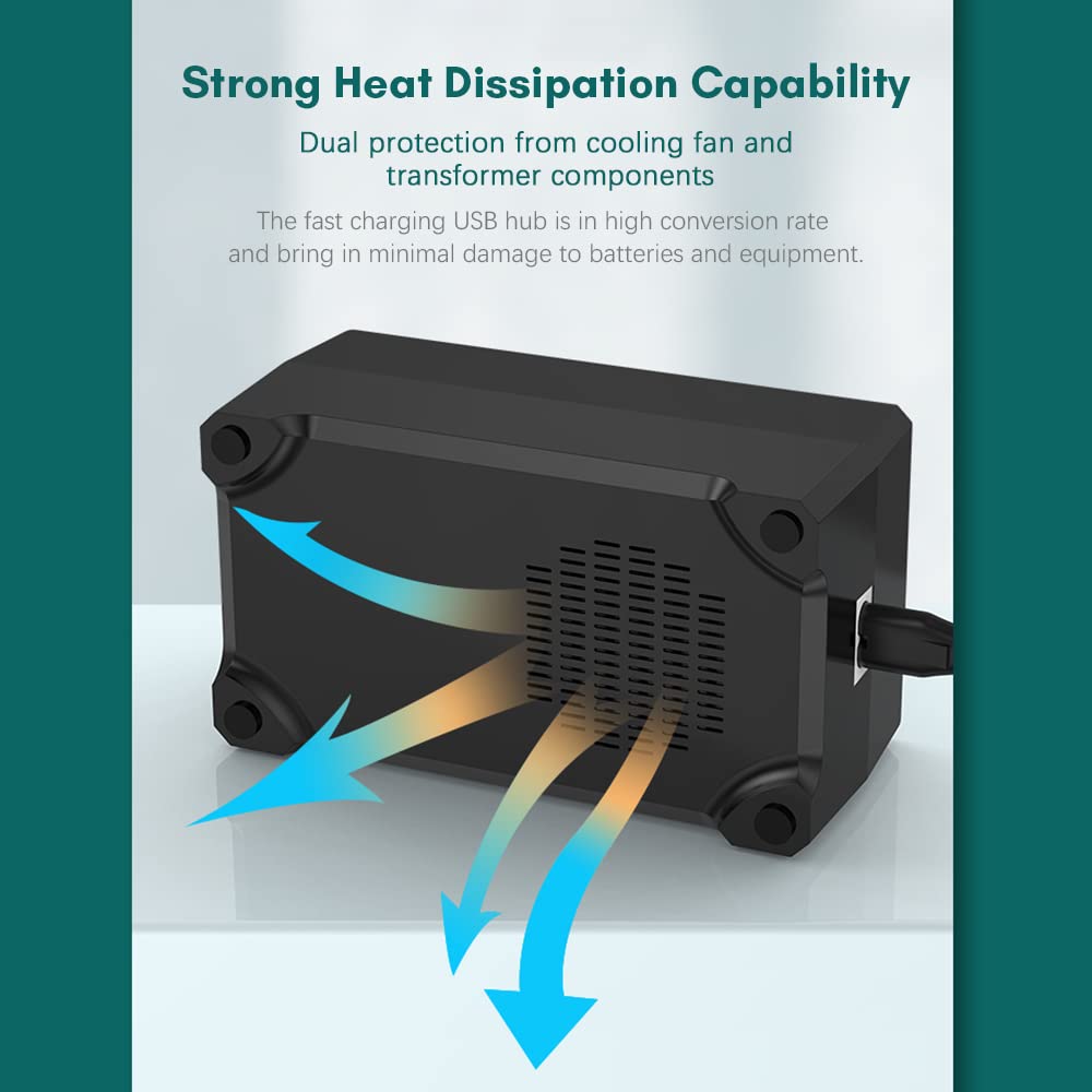 Docooler USB-Ladestation, 30 Ports USB-Buchse Tischladegerät, 150W Tischladegerät Compatible with den Einsatz in der Familie und im Büro