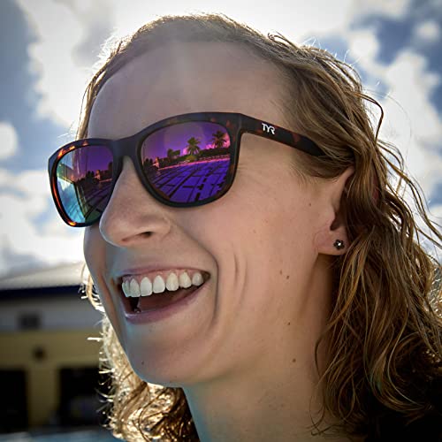 Image of TYR Carolita HTS Polarized Sunglasses - Lightweight Athletic Sport Glasses | Polarized Glare Reduction | UV Protection | Shatterproof | Flexible Frame |