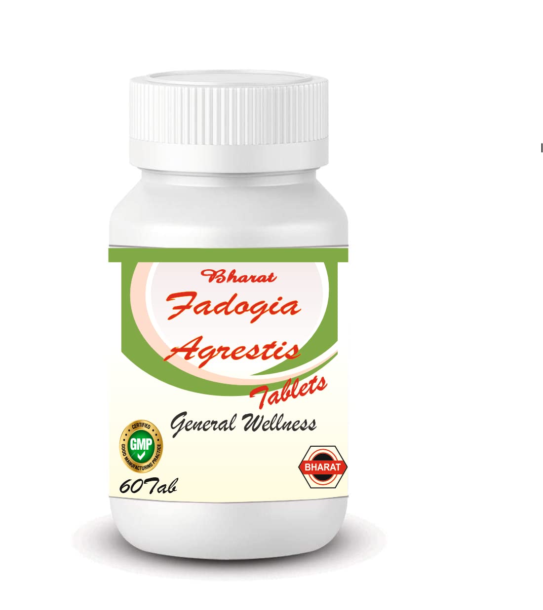 Bharat Fadogia Agrestis Extract Tablets, Organic and Natural Tablets with Multiple Health Benefits, Supports Vitality and Health Net 60 Tablets of 300mg Each