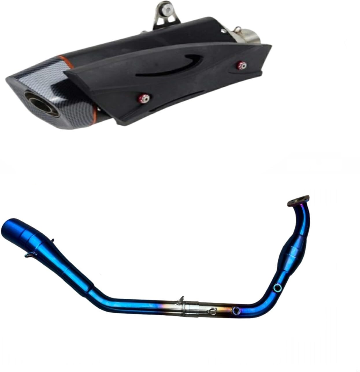 Bike Silencer Slip-on Exhaust R9 Racing Generation with DB Killer/R-9 Model Bike Silencer with R15v3/v4/M/MT15 BS6 Bend Pipe With Catalytic Converter Stainless Steel multi/blue-image-6