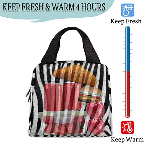 Abstract Animal Skin Insulated Lunch Bag Women Reusable Lunch Tote Bag For Men Adult Leakproof Cooler Lunch Box For Work Office Picnic Travel #TOP4