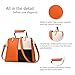 Imagen de NICOLE & DORIS Bolsos Simples de Las Mujeres Bolsa de Hombro Grande Bolso Señora Bandolera Bolso Trabajo Mujer Cuero de la PU Diario Vida Naranja
