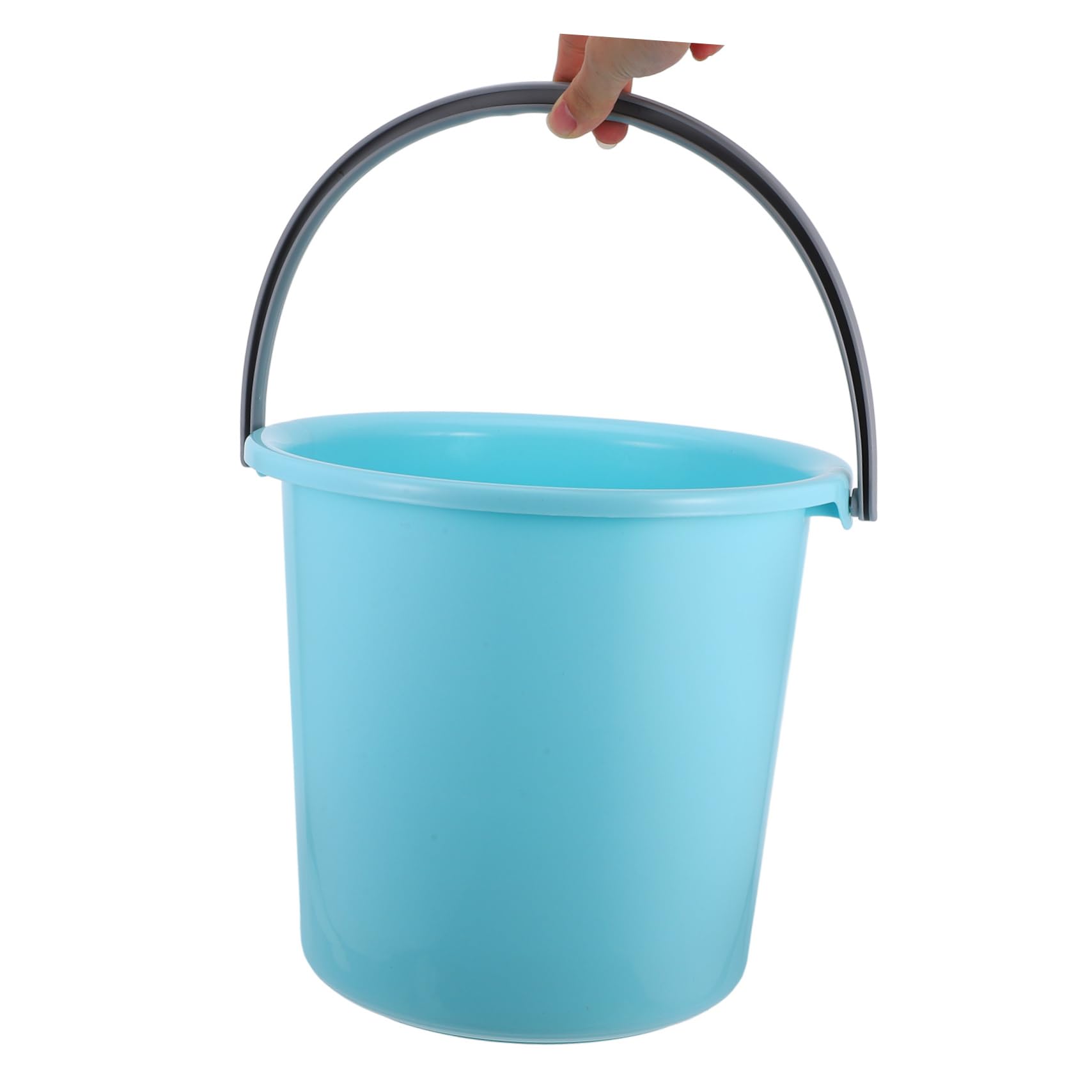 Seau d'eau Portable Carré 18 Moyen en Plastique Bleu Mer
