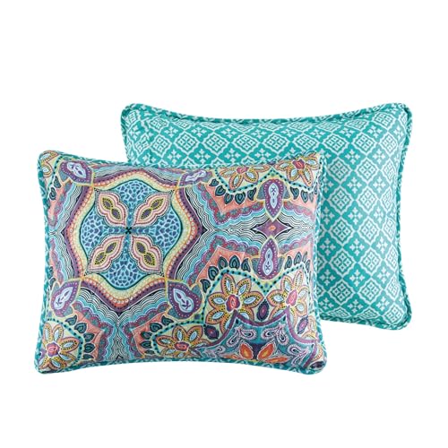 Vcny Home YAA-5QT-KING-IN-AQUA Yara Medallion 5 Piece Reversible Quilt Set thumb #1