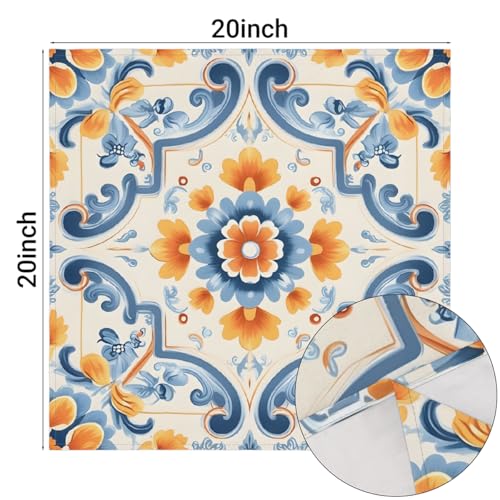 Servilletas de Tela Cuadradas Estampadas 20x20 Pulgadas x6 miniatura 2