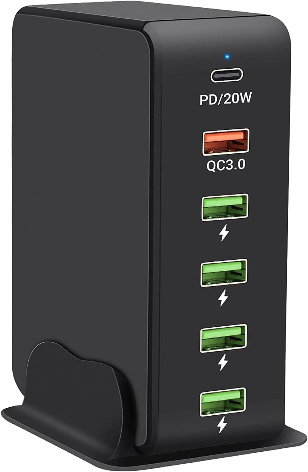 Azonee Cha-rger Block, USB C Char-ger, Charging Hub with 6 USB Ports for Multiple Electronics, USB Charging Station Multiports, Universal Desktop Phone Char-ger Travel Ready ﻿