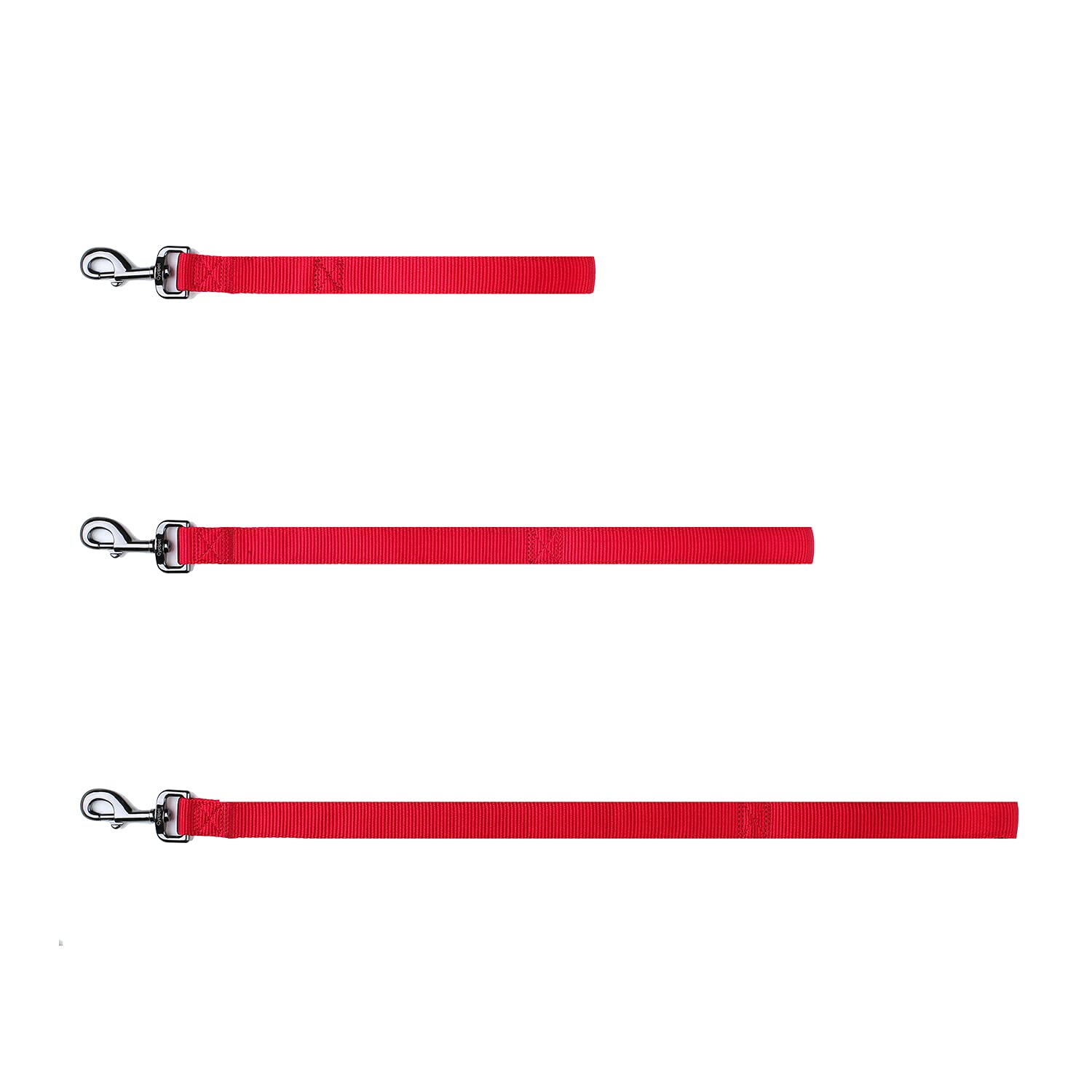 Correa de entrenamiento corto y caminante para perro con nailon resistente y mango acolchado suave (60,9 cm, chili pimienta)