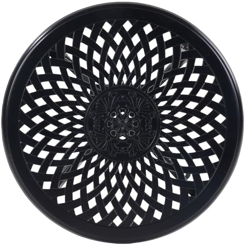 KAILI-Outdoor-Cast-Aluminum-Side-Table-Patio-Side-Table-Backyard-Pool-Indoor-Easy-Maintenance-and-Weather-Resistant-Coffee-Table-Porch-Table-Bistro-Table-208round-Black KAILI Outdoor Cast Aluminum Side Table Patio Side Table Backyard Pool Indoor Easy Maintenance and Weather Resistant Coffee Table Porch Table Bistro Table 208round Black