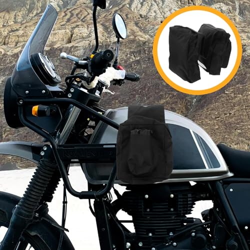 Bolsa Delantera para Moto y ATV jojofuny, Alforja en Tela Oxford 600D, Doble Bolsillo para Herramientas miniatura 7