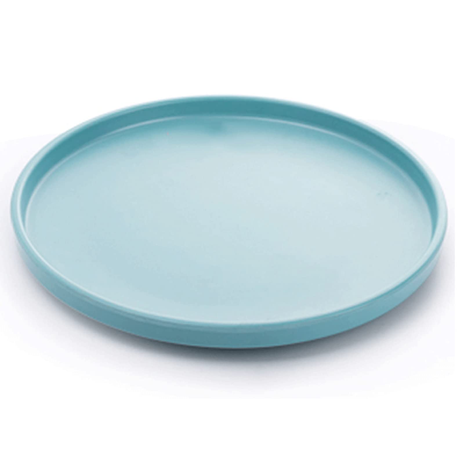 RWRAPS Bandeja para refrigerios, Bandeja para Desayuno, Bandeja para Servir, Bandeja Redonda, Bandeja para Mesa de Centro, Bandeja Multifuncional, Bandeja para Mesa de Centro Azul, Elegante