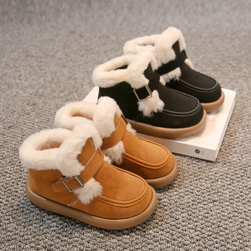 Girls Platform Snow Boots Winter Boots F𝐮r Snow Boots Ankle Booties Fuzzy Warm Boots For Toddler Kids Slip On Boots3