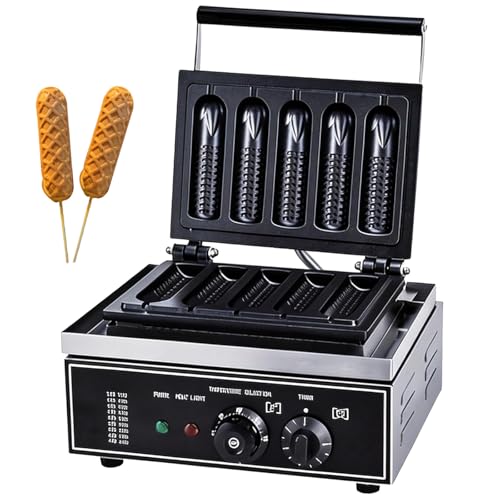 Máquina de gofres de perritos calientes con antiadherente y control térmico hasta 300 °C