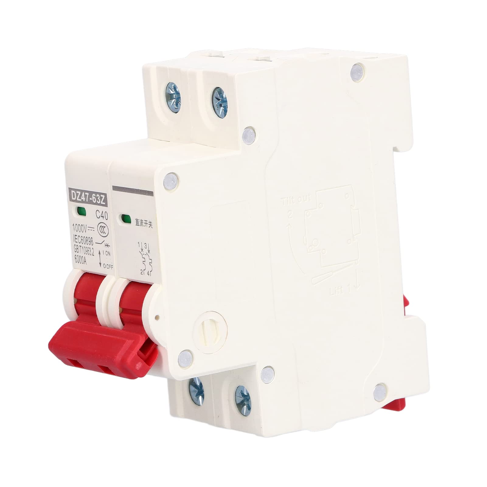 Buy DC Disconnect Switch, DIN Rail Mount 40A Mini Circuit Breaker Small