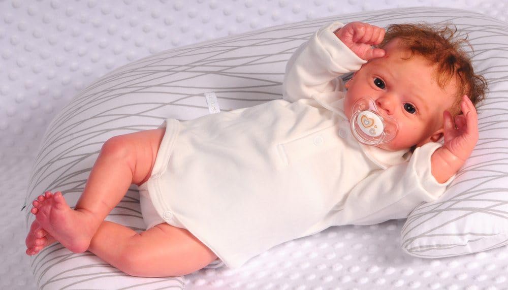 Baby Anzug 3-teilig Set Langarmbody mit Polokragen Schlupfhose Mütze Creme Babykleidung elegant bequem weich Babyset Geburt Geschenk Neugeborene Baby Outfit Kleidung