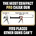 SILIGUN™ PRO Compact 24:1 Caulking Gun - No Drip Caulk Gun - Patent Design - Lightweight Aluminum Frame - Works with all 10 oz Tubes (SILIGUN PRO Scraper Kit)