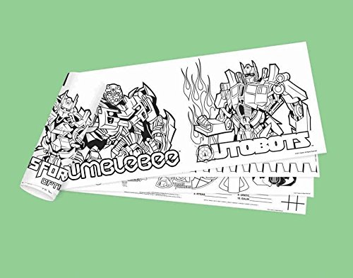 Mini coloriage banner Transformers 3 idéal en voyage
