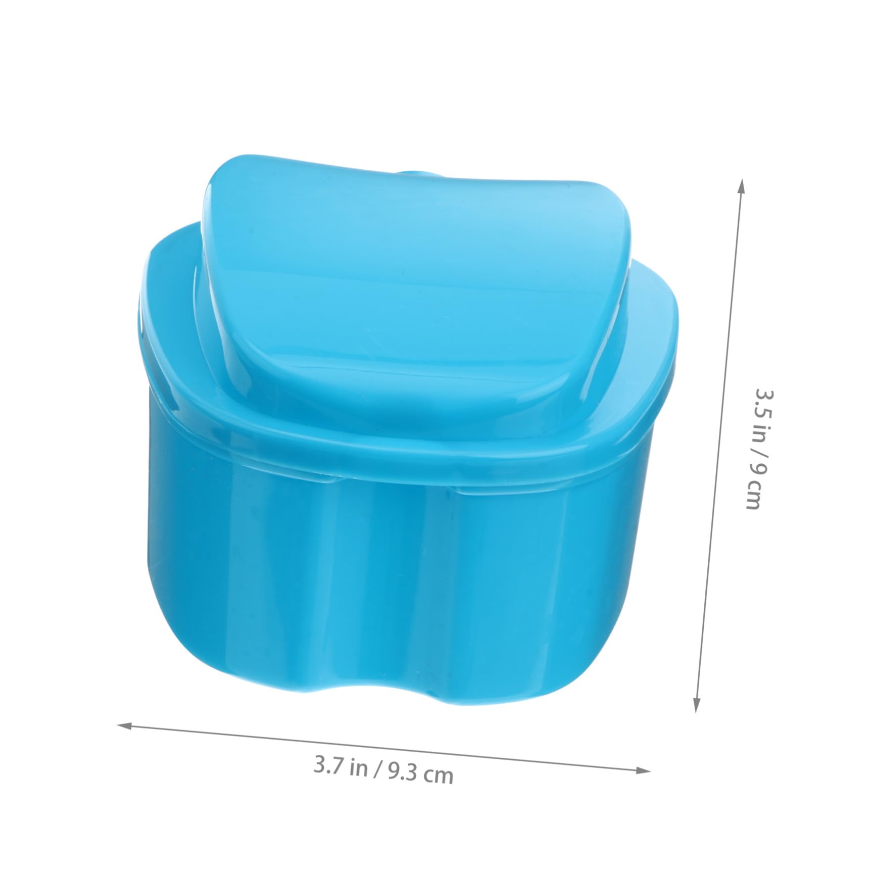 Boîte pour Prothèse Dentaire en PP Mini avec Filet Suspendu Bleu