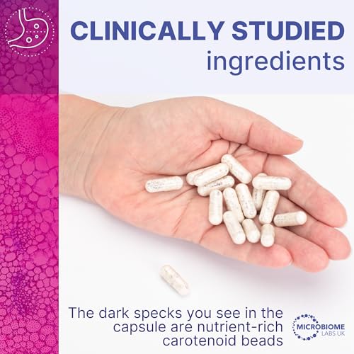 Microbiome Labs MegaSporeBiotic – Sporenbasiertes Probiotikum mit 4 Bacillus-Stämmen, aktive Bakterien für Männer & Frauen, vegan, zur Unterstützung der Darmflora, lagerstabil, 60 Kapseln