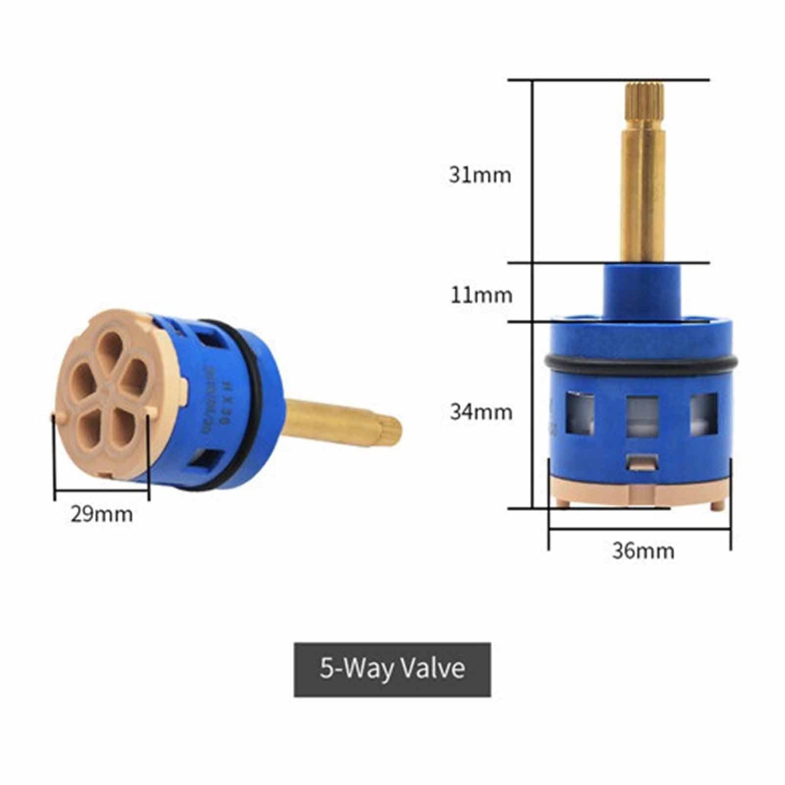 Cartouche en céramique de rechange 35 mm 40 mm pour robinet mitigeur de cuisine et salle de bain 5 voies courtes bleu économie d'eau et facile à installer