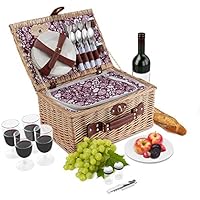 Algopix Similar Product 10 - Wicker Picnic Basket Set  4 Person