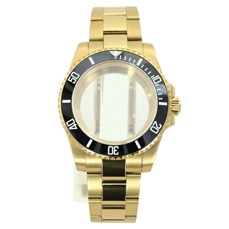1 szt. 40 mm złota koperta zegarka polerowany pasek szafirowe szkło do Miyota 8215 20ATM wodoodporny