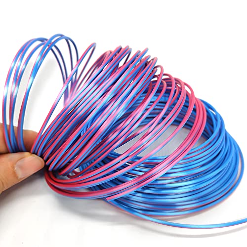 Yousu Filamento PLA Silk Bicolore 1.75mm per Penna 3D,Filamento di Seta Lucida PLA con Superficie Liscia come la Seta,Precisione Dimensionale +/- 0.02mm,2 Confezioni di Bobine,Totale 20m,Rosa Blu Yousu Filamento PLA Silk Bicolore 1.75mm per Penna 3D,Filamento di Seta Lucida PLA con Superficie Liscia come la Seta,Precisione Dimensionale +/- 0.02mm,2 Confezioni di Bobine,Totale 20m,Rosa Blu