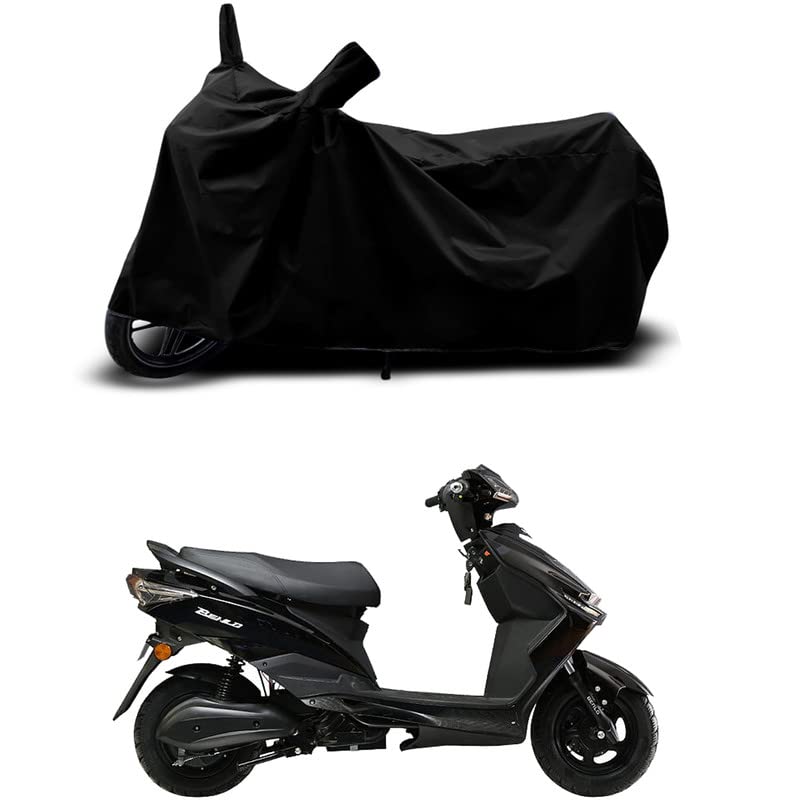 Image of 100% Scratchproof /UV-Rays /Heat Protection /Birds Dropping /Water Resistant /Dust Proof /Waterproof /Full Bike Scooty Two Wheeler Body Cover Compatible for Benling Falcon LA All Varients[Black]