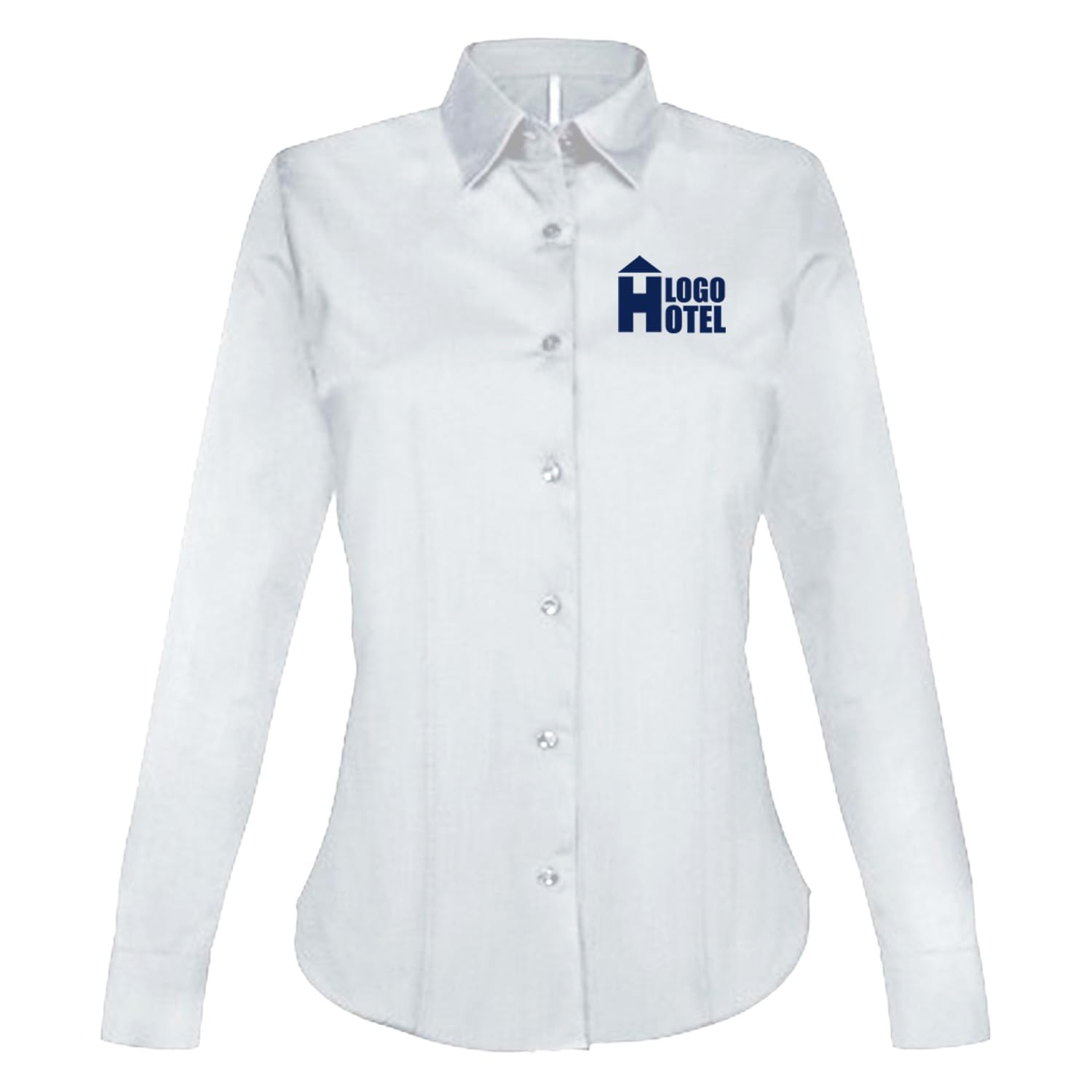fratelliditalia.org Kit Divisa Reception Hotel per Donna con Camicia Manica Lunga in Cotone e Pantalone Made in Italy
