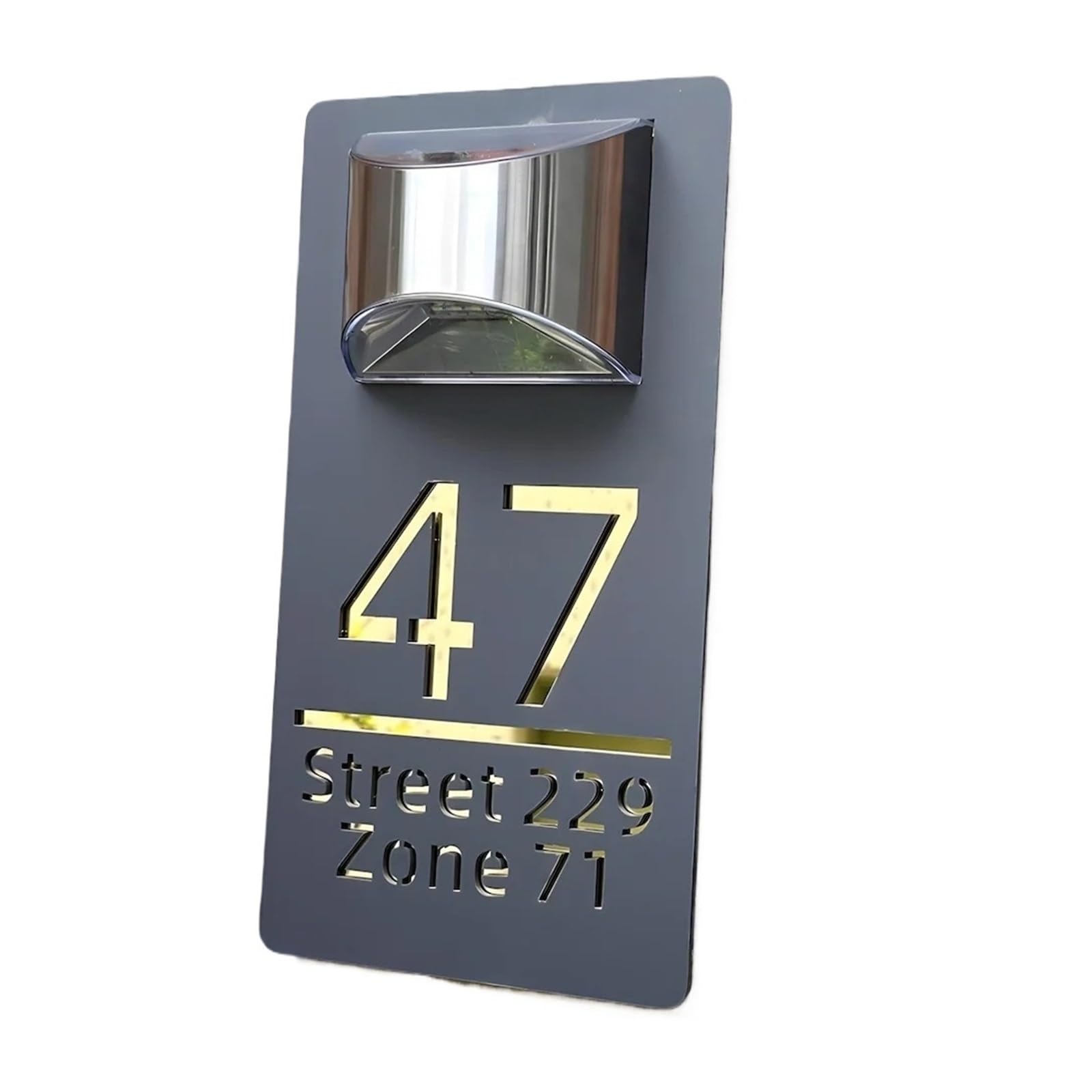 1 Pieza Placa Solar Con Número De Casa, Dirección Moderna(2,32x18cm)