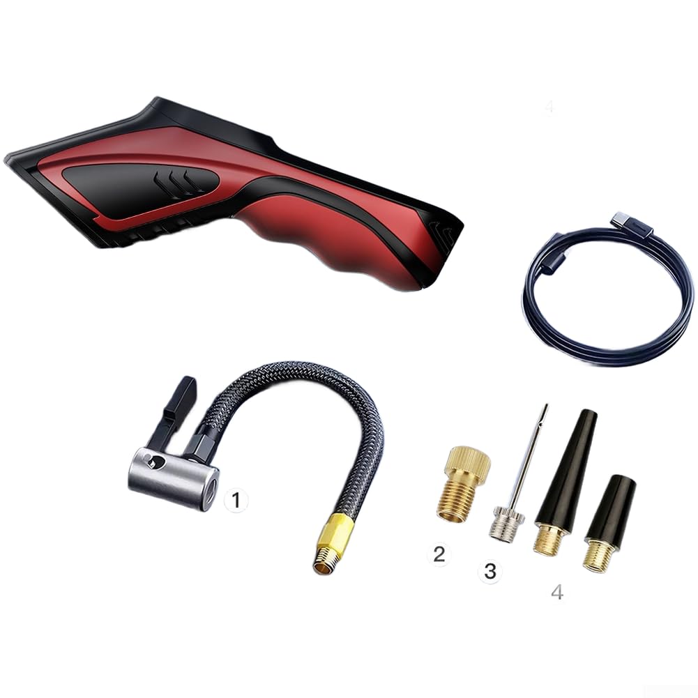 Compressore d'aria portatile 120W veloce gonfiare per la bici dell'automobile (ZY-5801-Red)