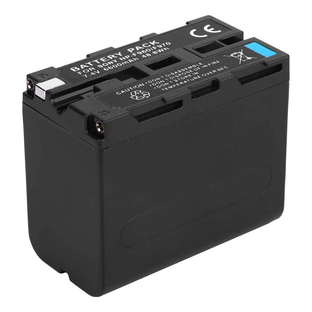 NP - Batería Recargable de Iones de Litio F960/F970, Batería de Alta Capacidad de 6600 mAh para Luz y Monitor de Video, Fuente de Alimentación Duradera con Contactos de Cobre