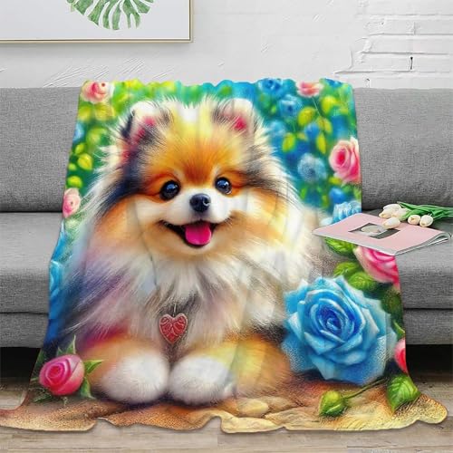 Couverture chaude Poméranie 3D en microfibre isolante et douce - 2