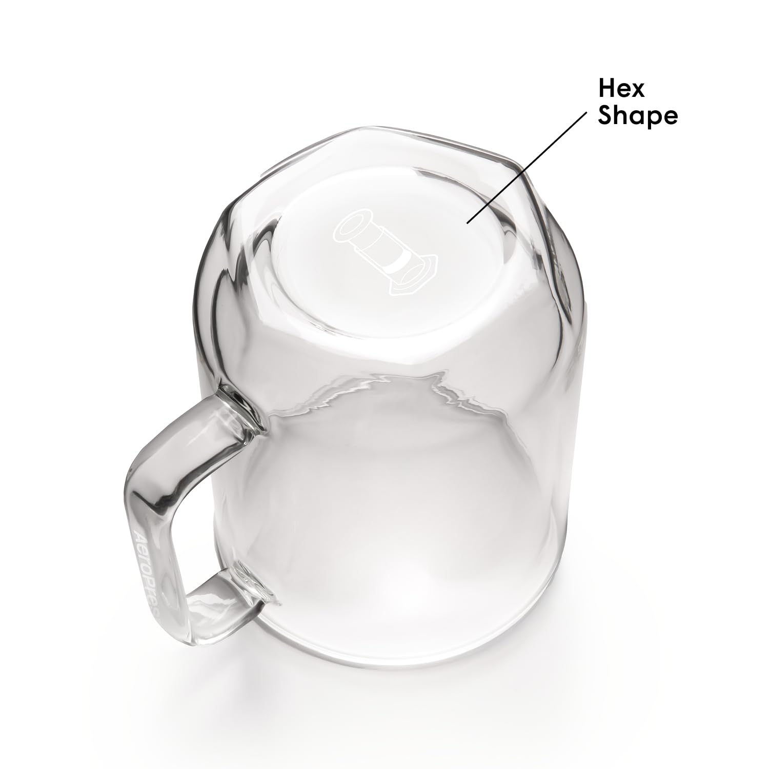 AeroPress Doppelwandige Kaffeetassen aus Borosilikatglas. Kristallklare Tassen mit Griffen, breiter Basis, extra dickem Glas – entwickelt für Standard Kaffeebereiter – 350 ml, 2er-Set