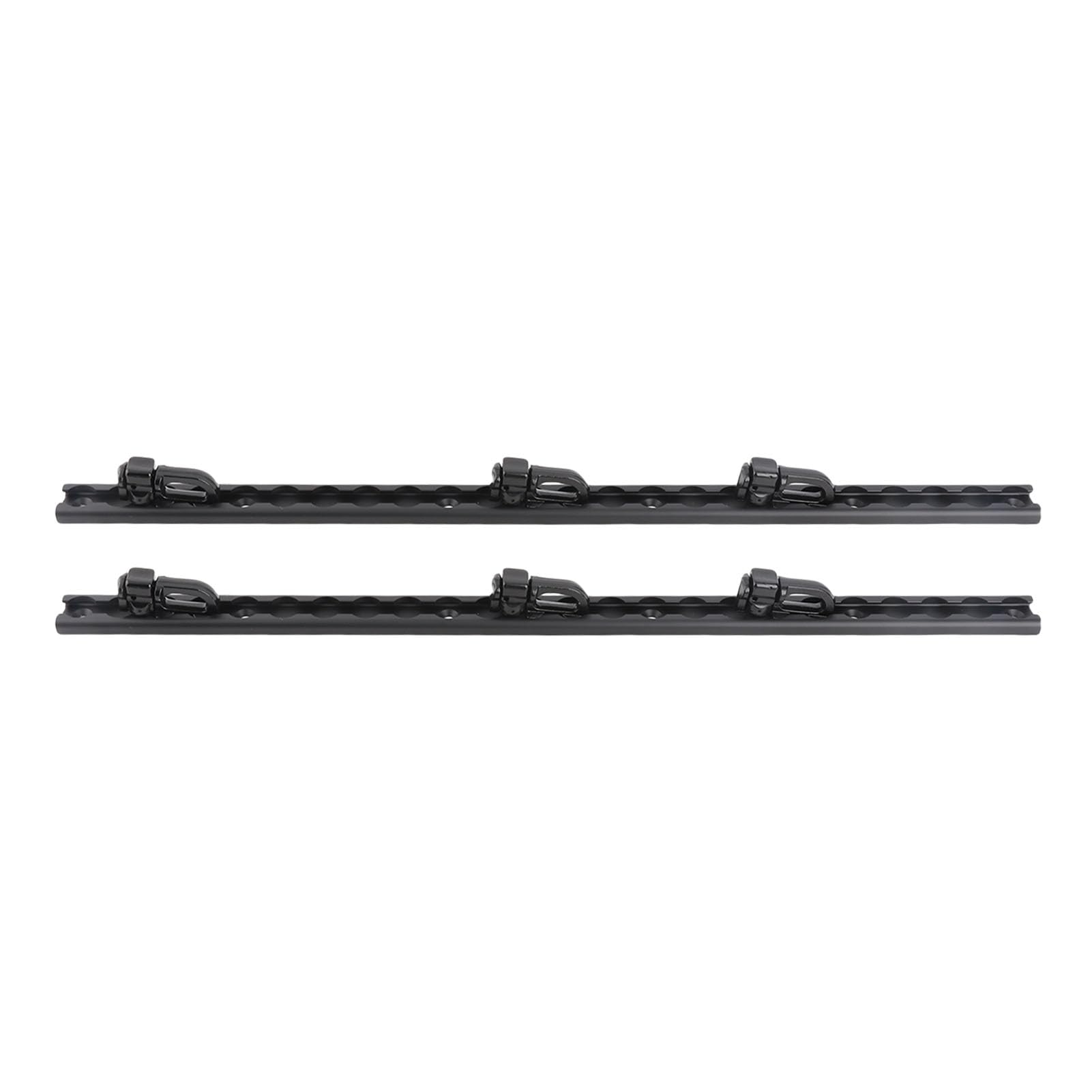 CHICIRIS L-Schienen-Zurrsystem, 4er-Pack Aluminiumschienen mit 8 Stahlringbeschlägen für LKWs, Anhänger, Pickups, Ladungssicherung