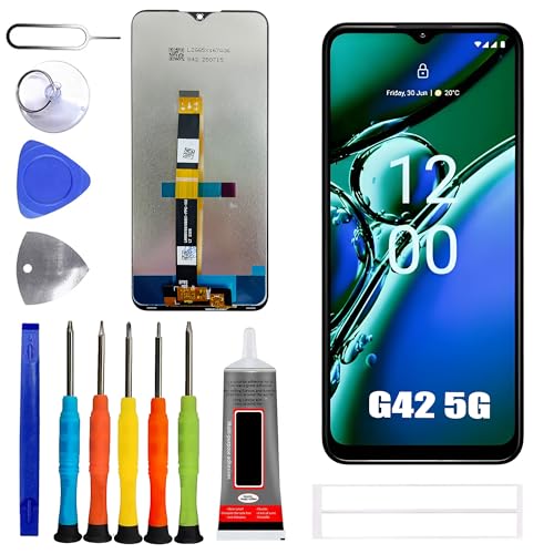 ERYNK Écran LCD pour Nokia G42 5G [avec empreintes digitales] [6,56 pouces] Écran tactile LCD numériseur avec jeu d'outils
