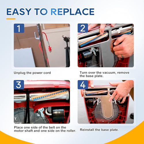 Image of Vacuum Belt, 20 Pack Belt 30563B Round Vacuum Cleaner Belts Upright Vacuum Belt Compatible with Sanitaire Eureka Vacuum Cleaner, Style RD, SC679K C2094 Belt