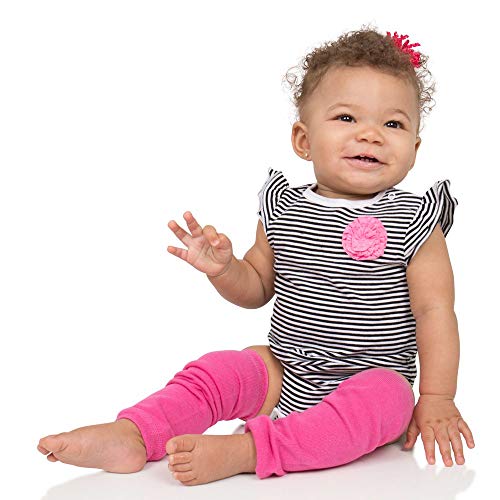 juDanzy Solid Hot Pink Baby Girls and Toddler Leg Warmers2